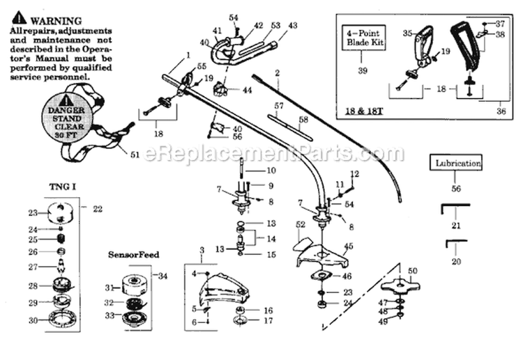 Page A Diagram and Parts List for GTI18K  Weed Eater Trimmer